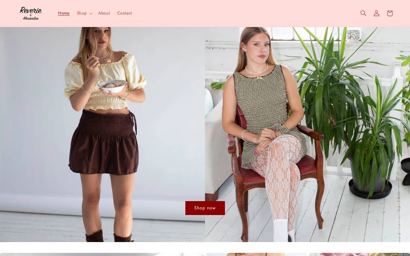 reveriebyalexandra.com homepage screenshot