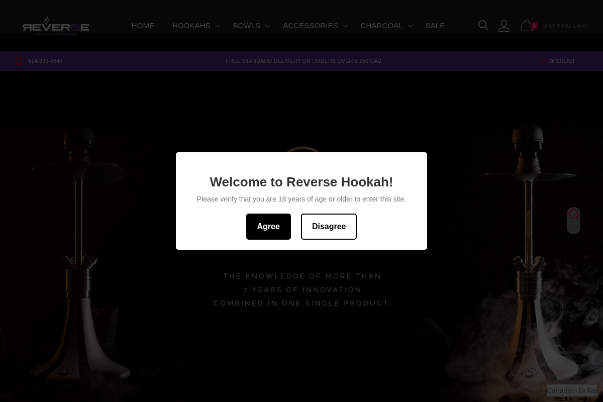 Reverse Hookah homepage screenshot
