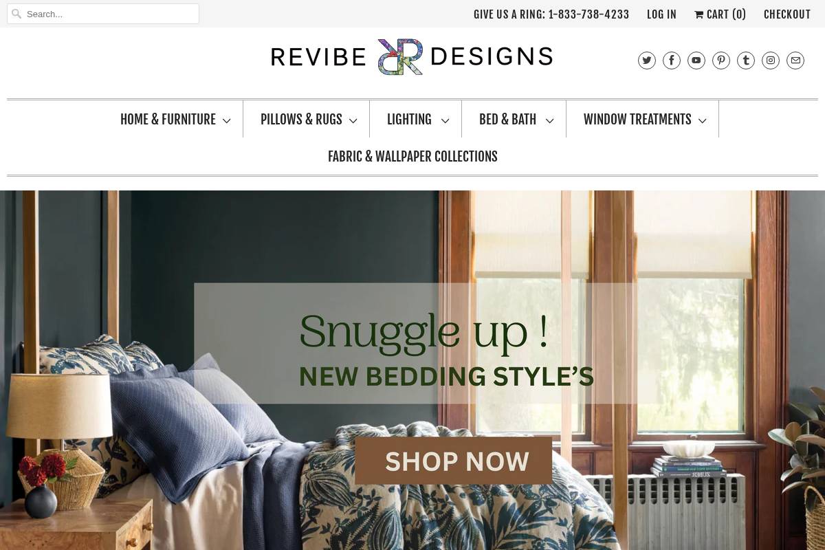revibedesigns.com homepage screenshot