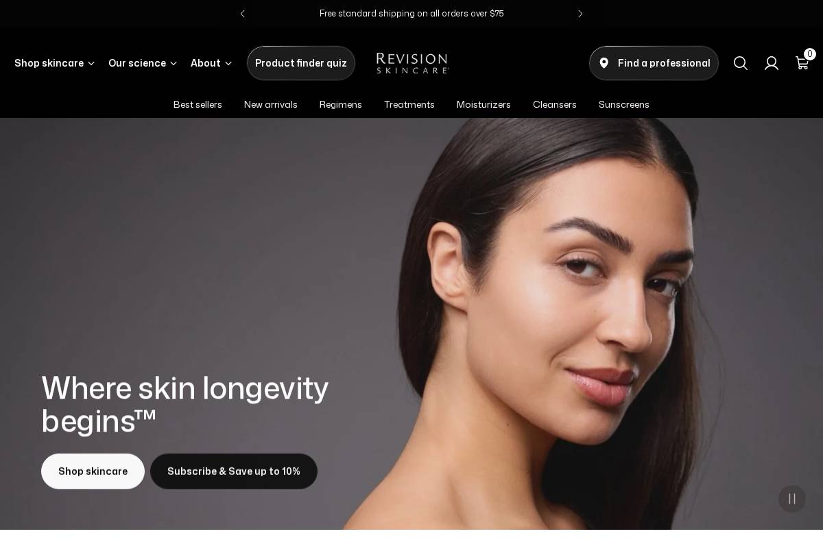 revisionskincare.com homepage screenshot