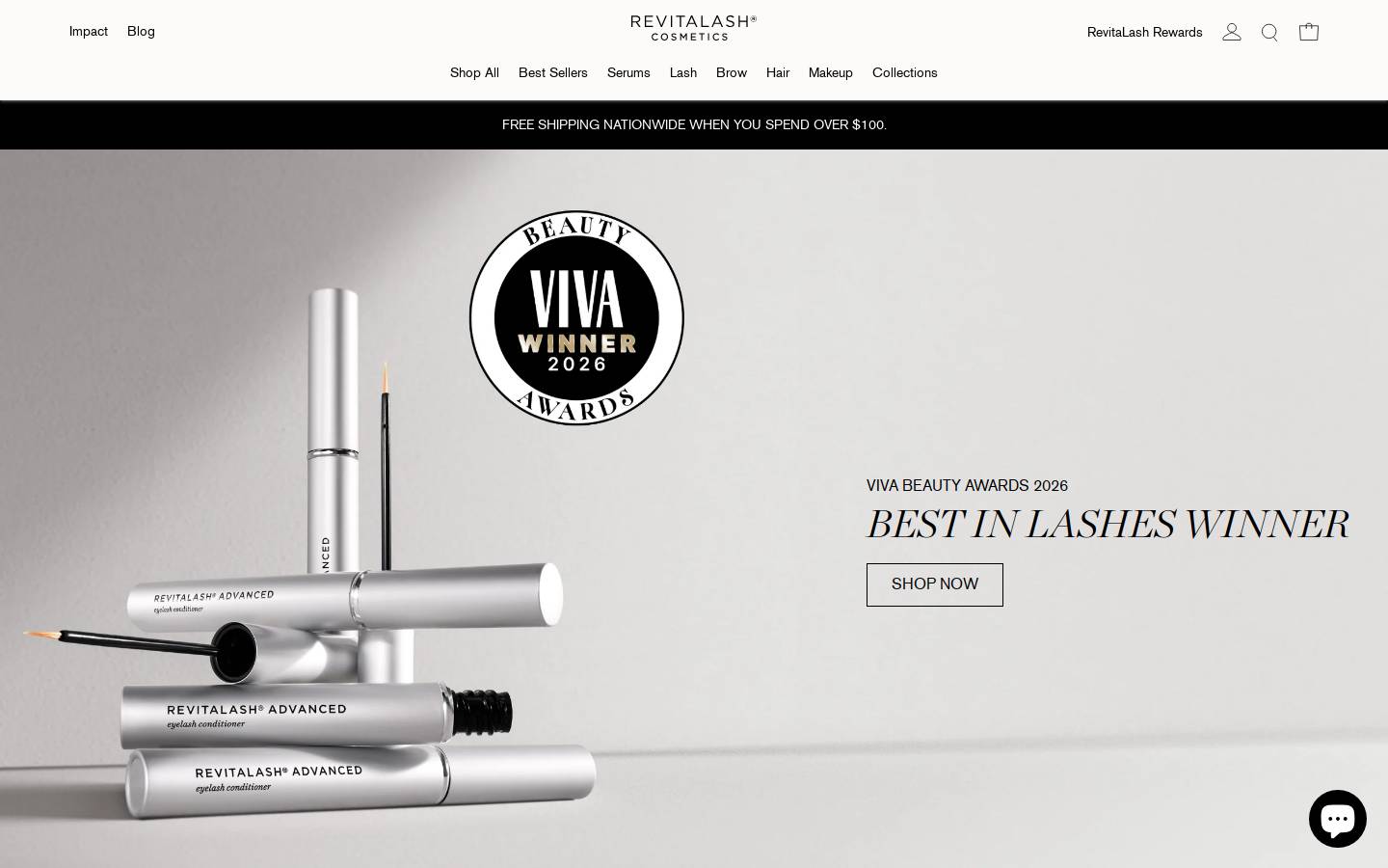 revitalash.co.nz homepage screenshot