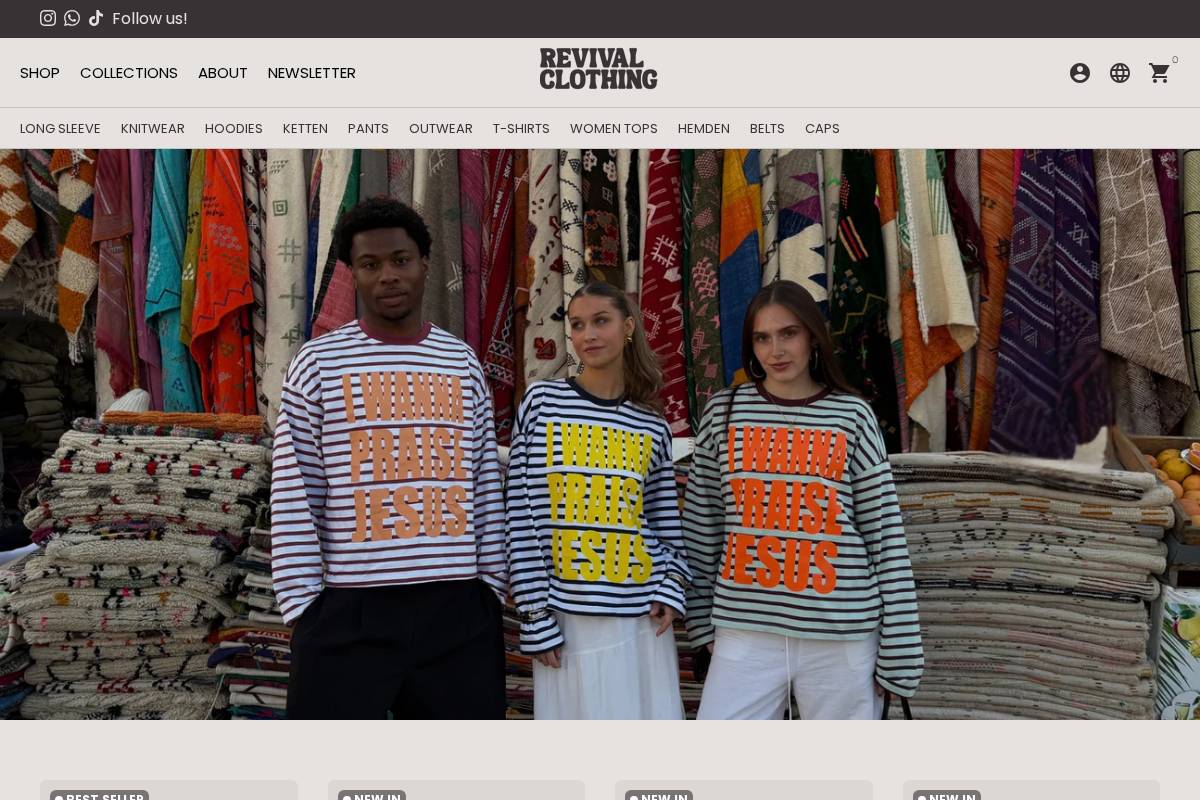 revivalclothing.de homepage screenshot