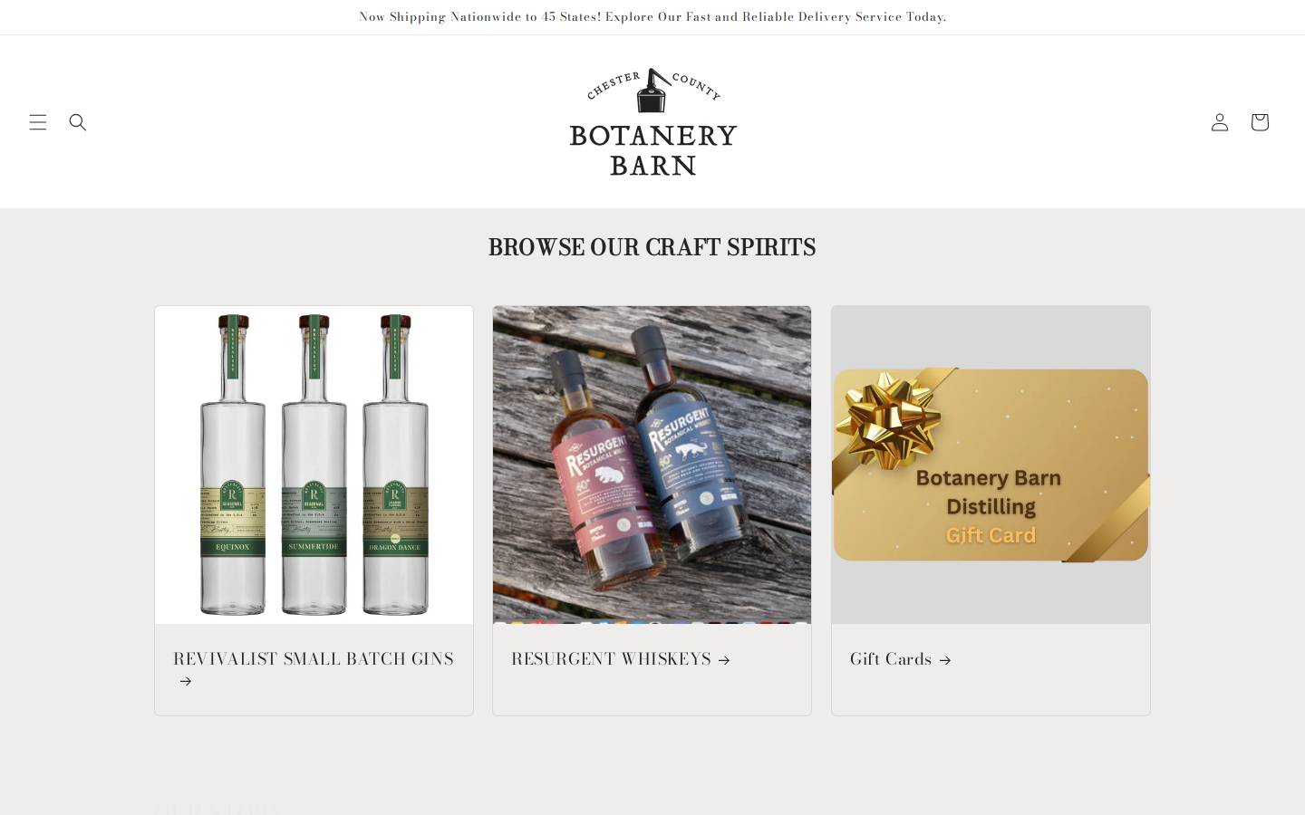 revivalistspiritsshop.com homepage screenshot