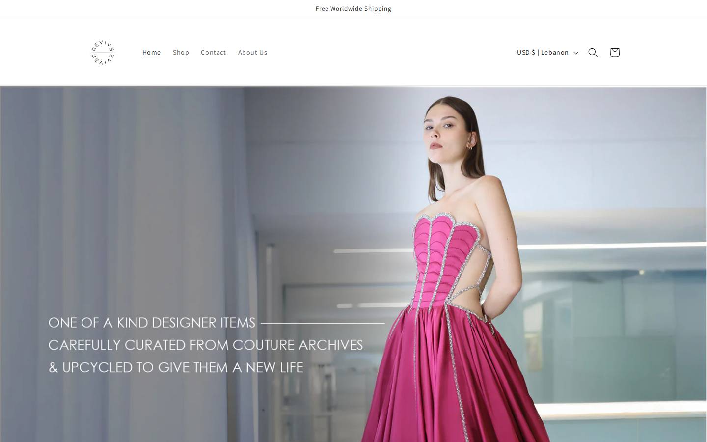 reviveconceptstore.com homepage screenshot
