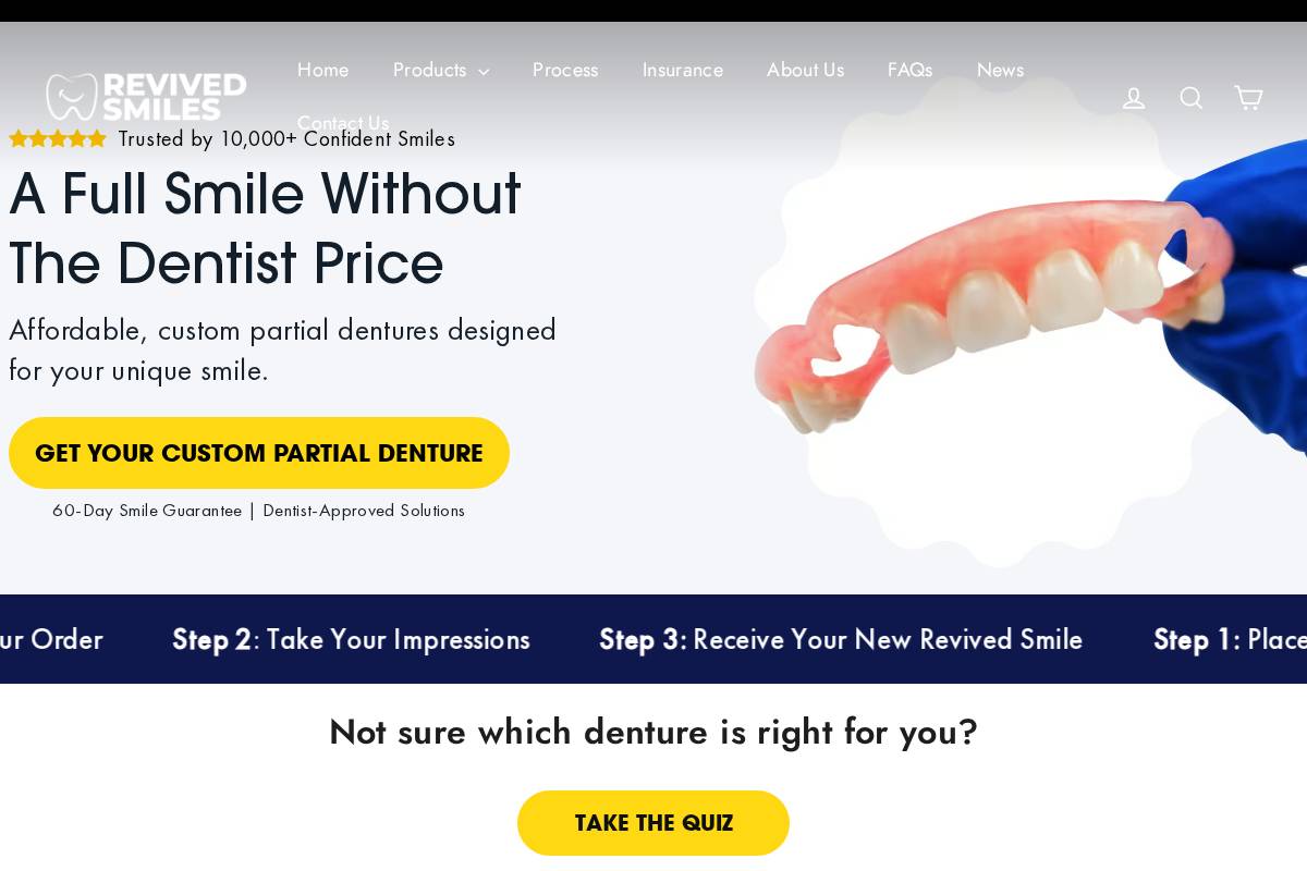 Revived Smiles homepage screenshot