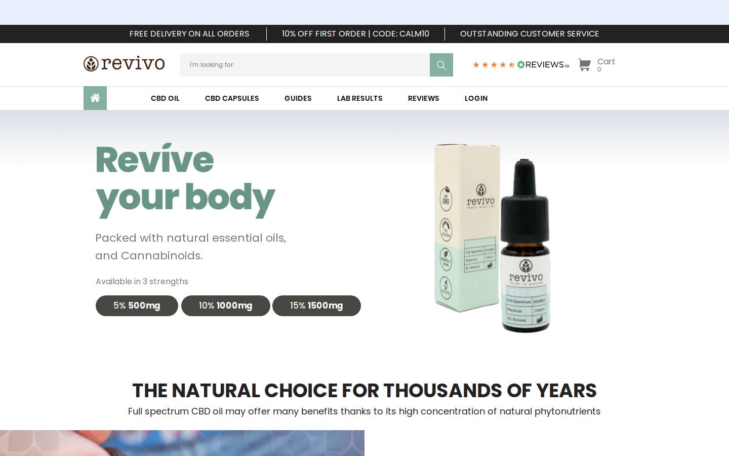 revivo.co.uk homepage screenshot