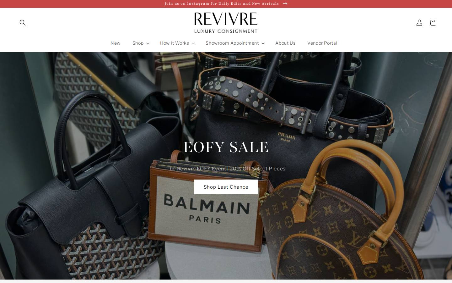 revivre.com.au homepage screenshot