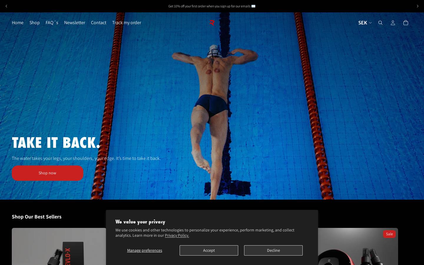 Revlocup homepage screenshot
