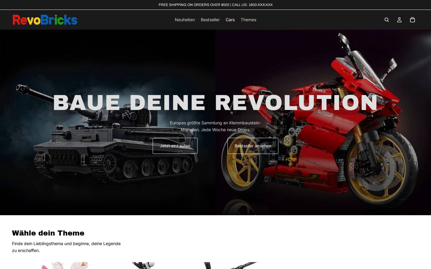 revobricks.de homepage screenshot