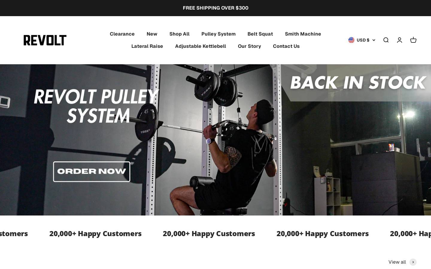 Revoltfitness homepage screenshot