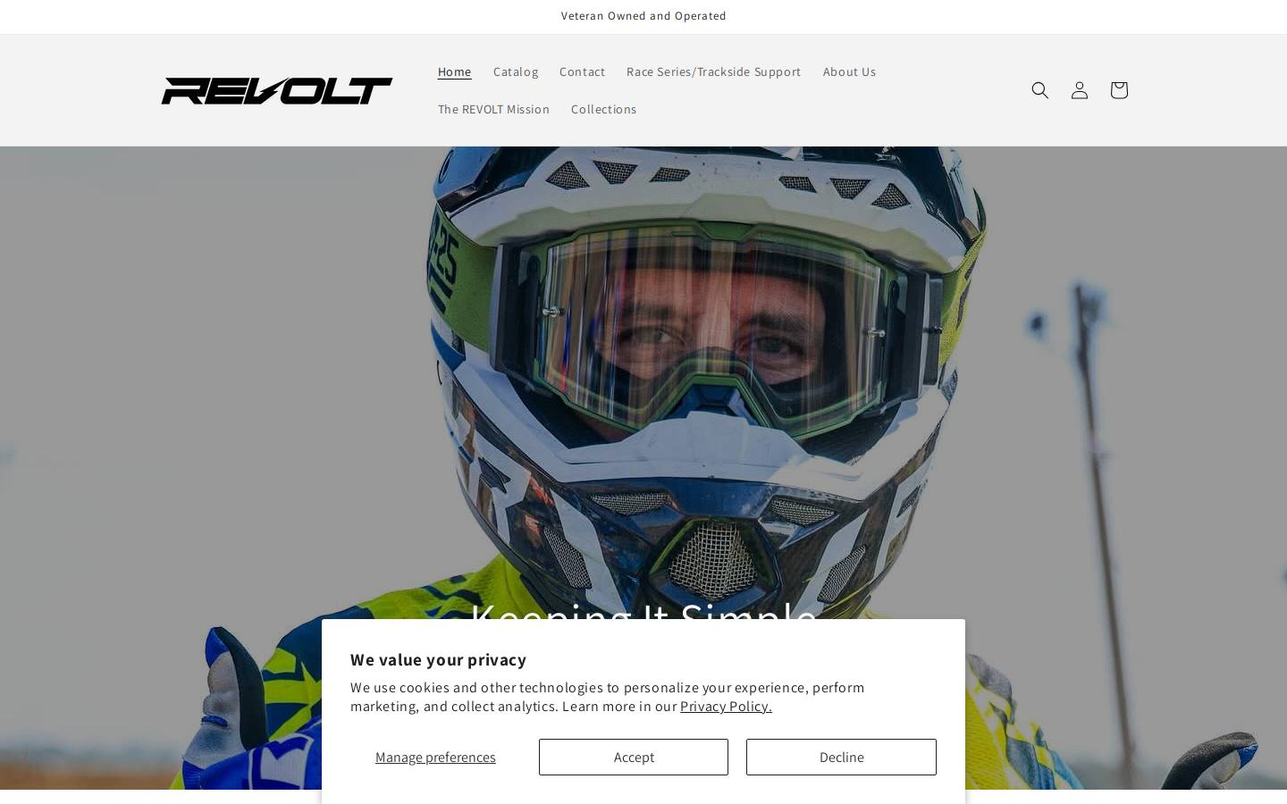 revoltlimited.com homepage screenshot