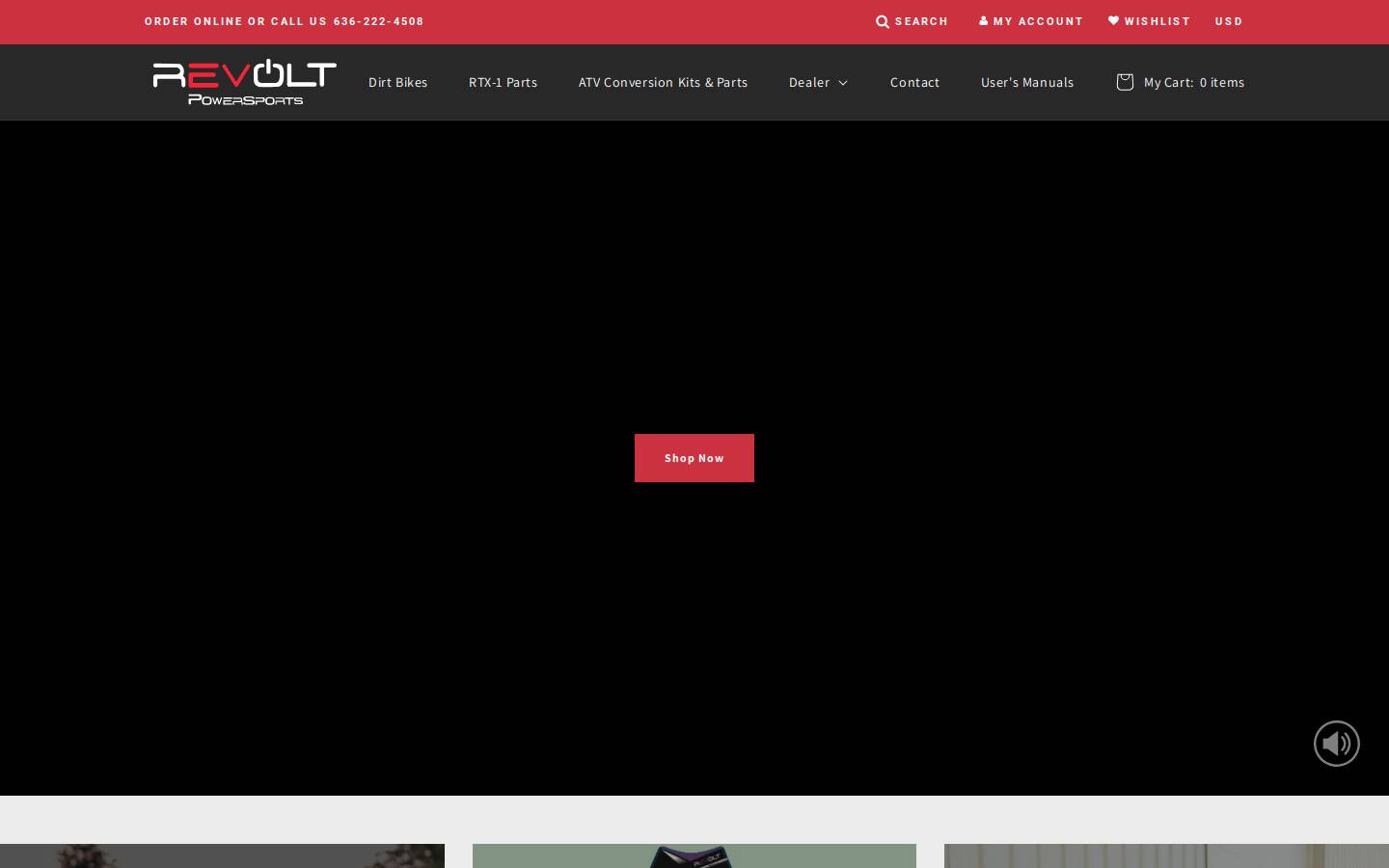 revoltpowersports.com homepage screenshot