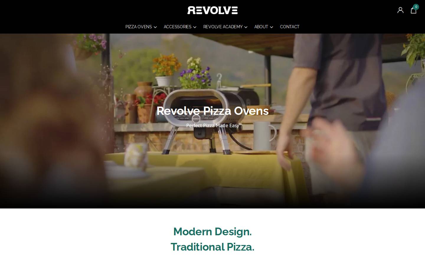 revolvepizzaoven.com homepage screenshot