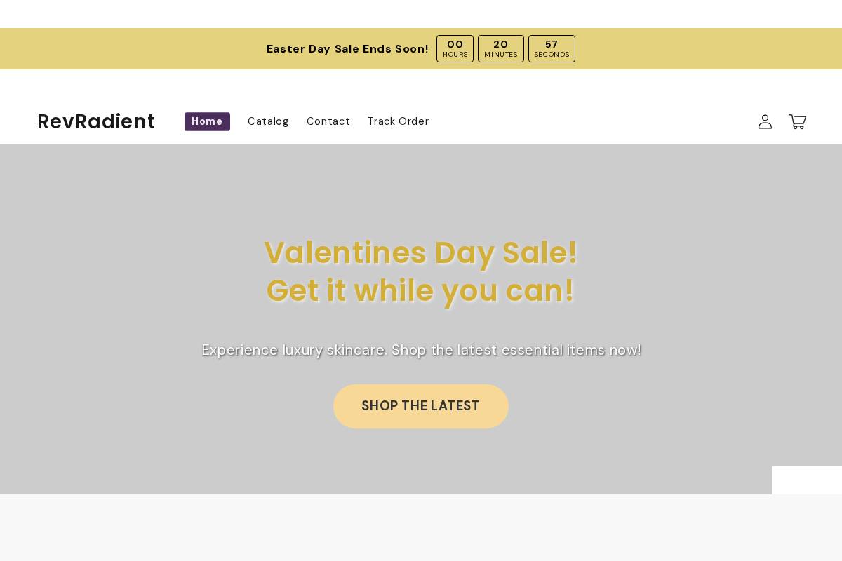 Revradient homepage screenshot