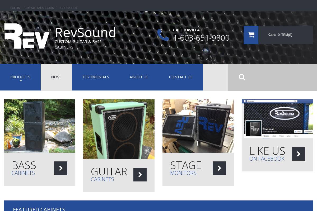 revsound.net homepage screenshot