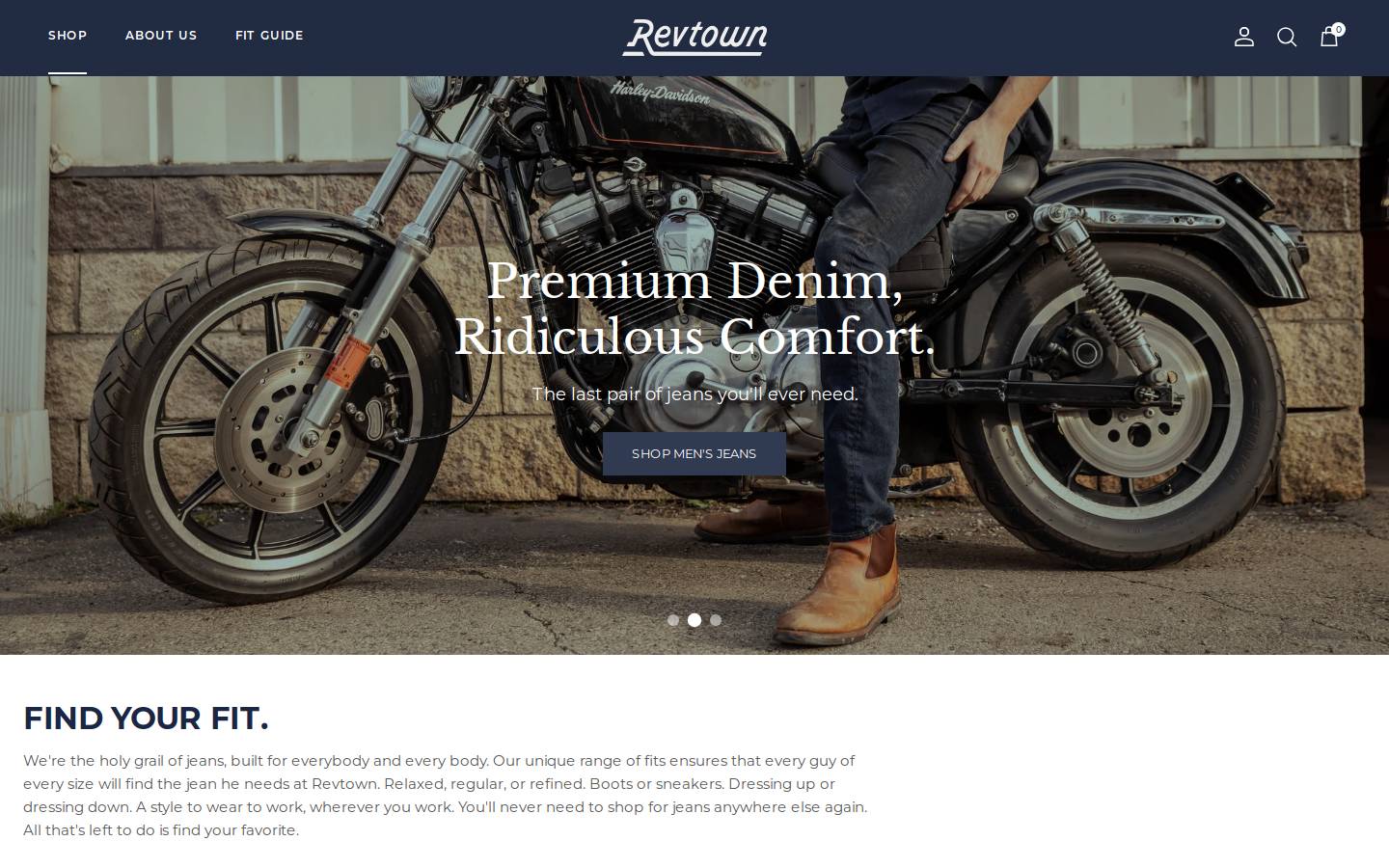 Revtown homepage screenshot