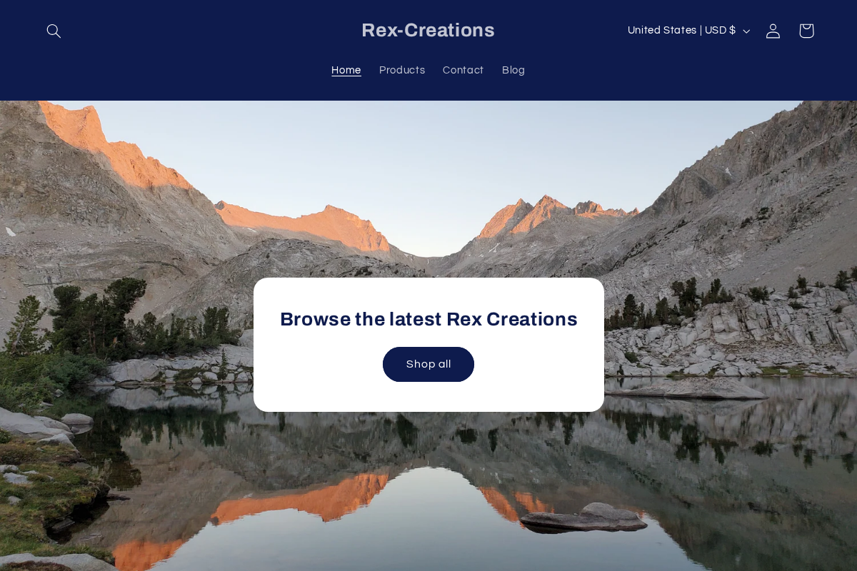 Rex-Creations homepage screenshot