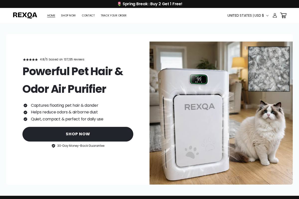 rexqa.com homepage screenshot