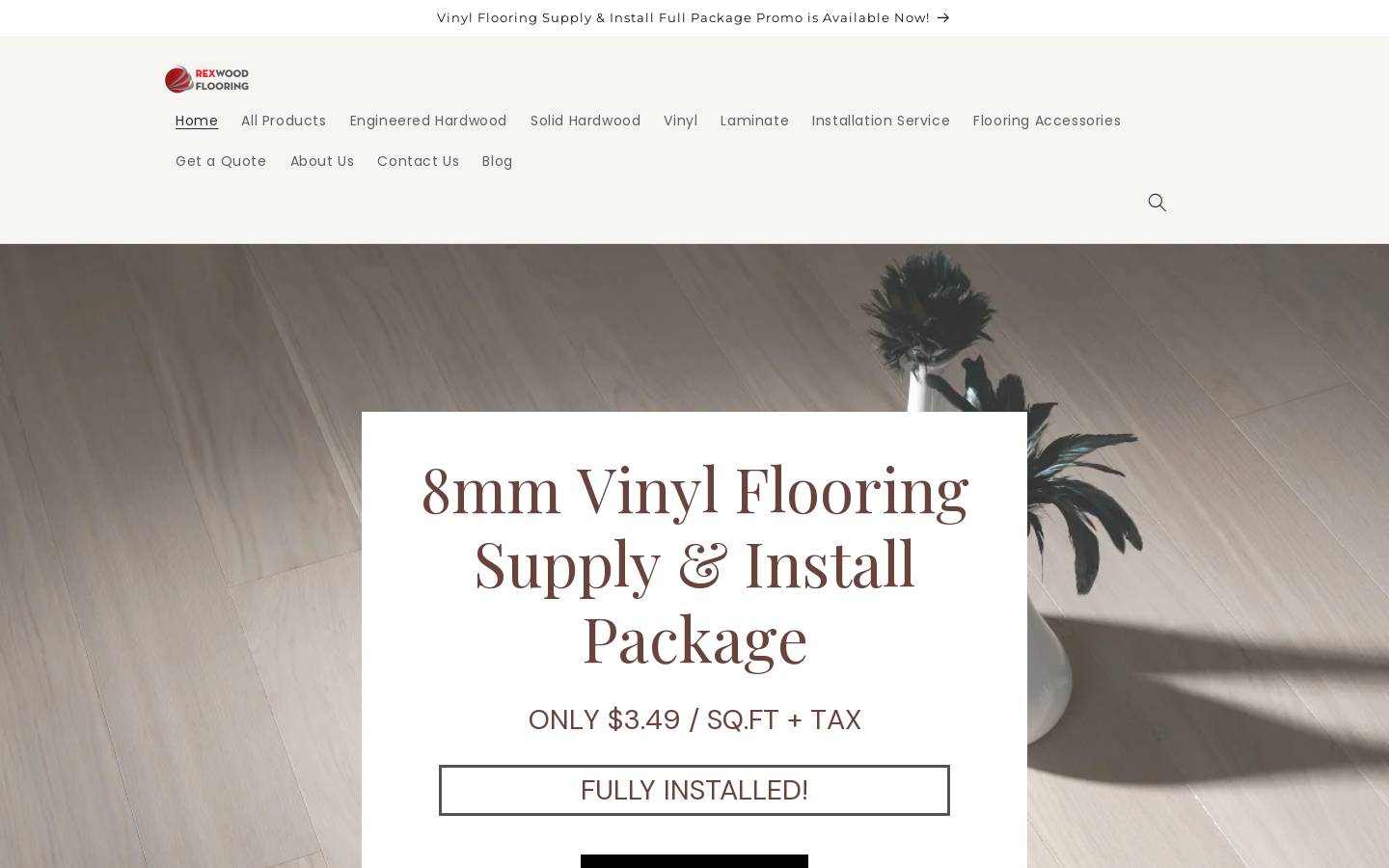rexwoodflooring.com homepage screenshot
