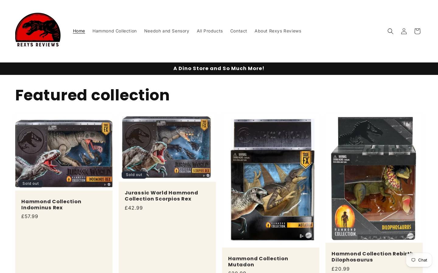Rexys Reviews - A Dino Store and so much more! homepage screenshot