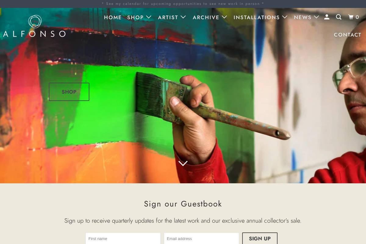 reyalfonsostudio.com homepage screenshot