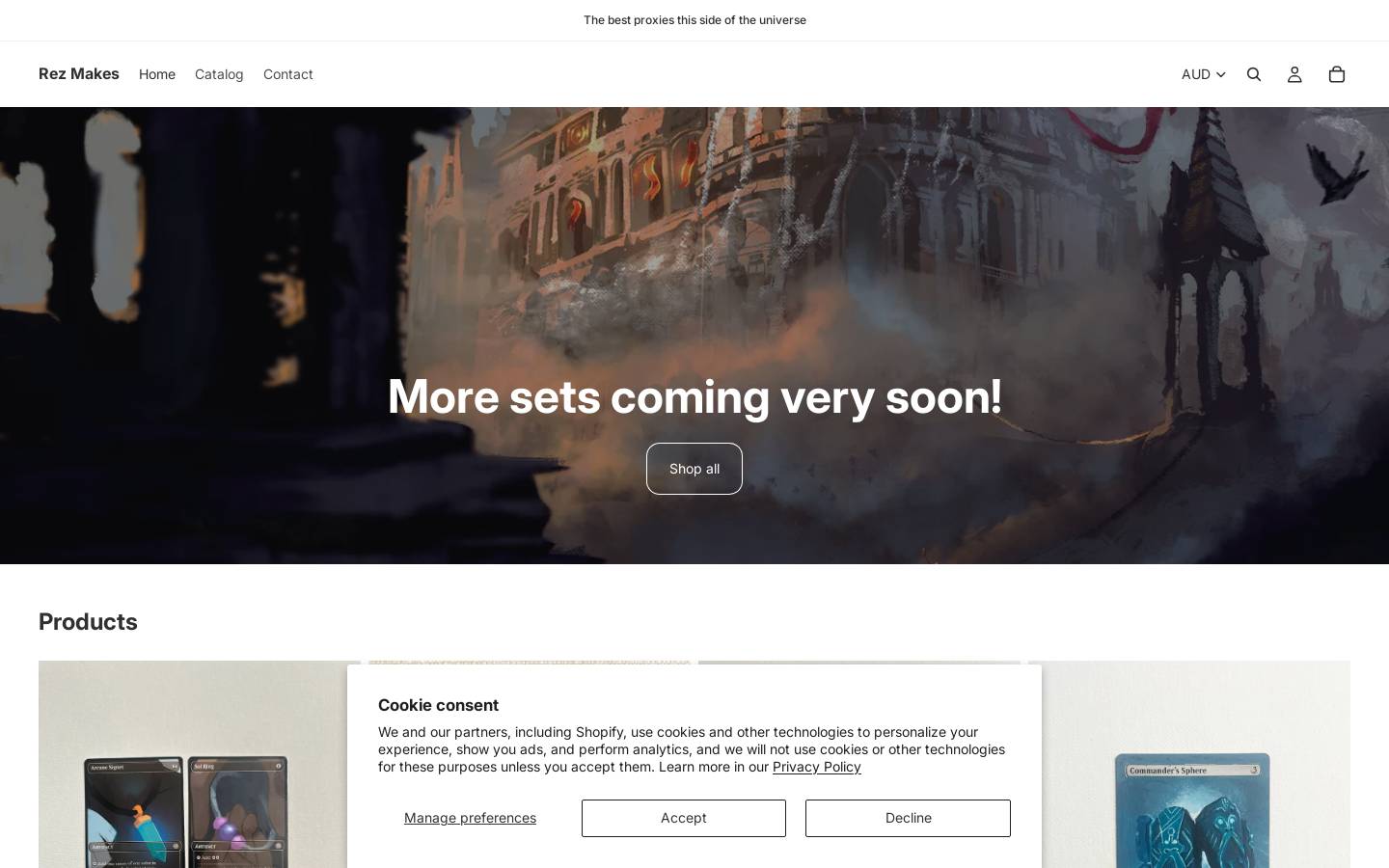 rezmakes.com homepage screenshot