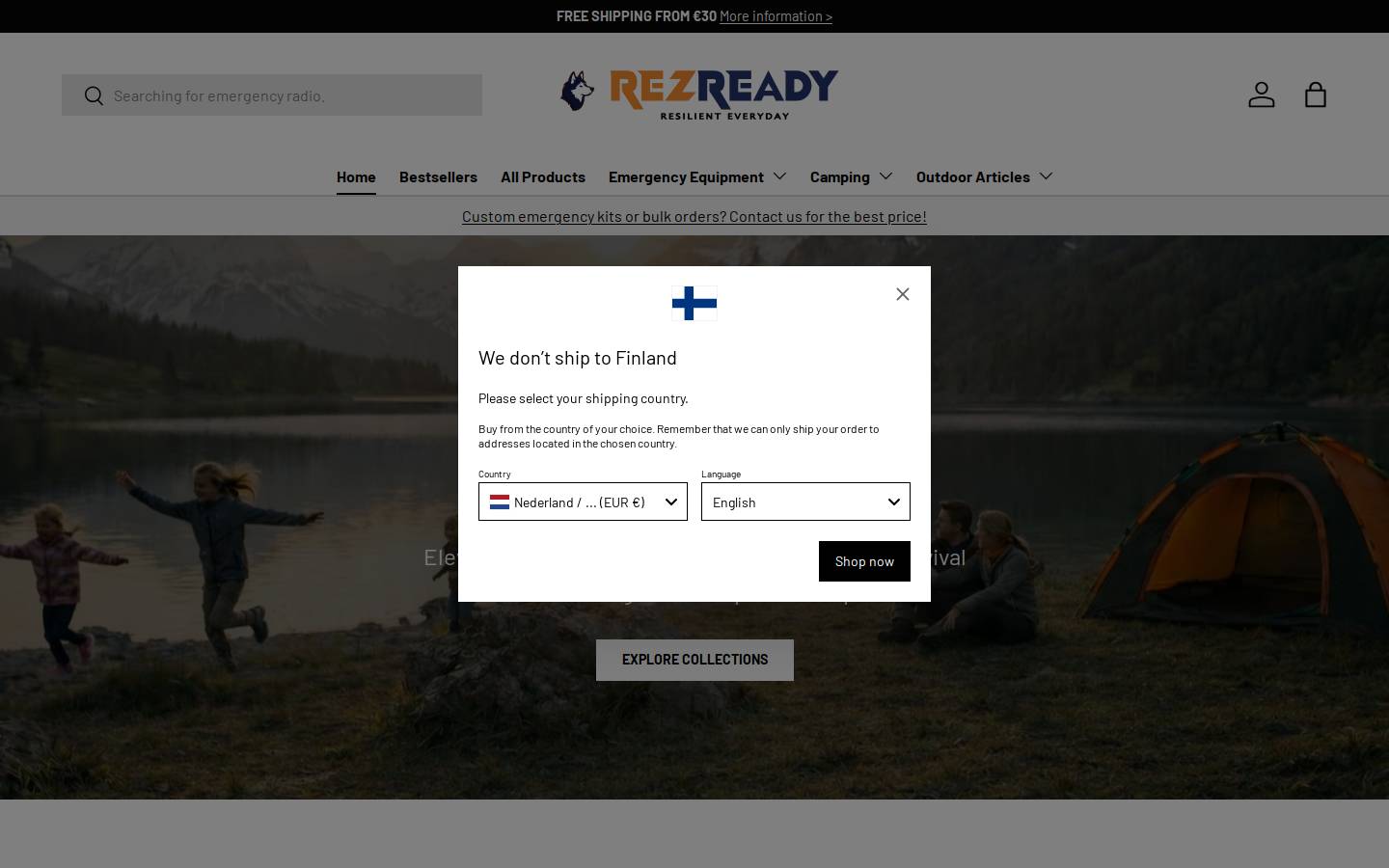 rezready.nl homepage screenshot