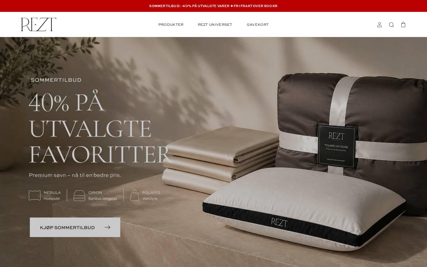 Rezt homepage screenshot