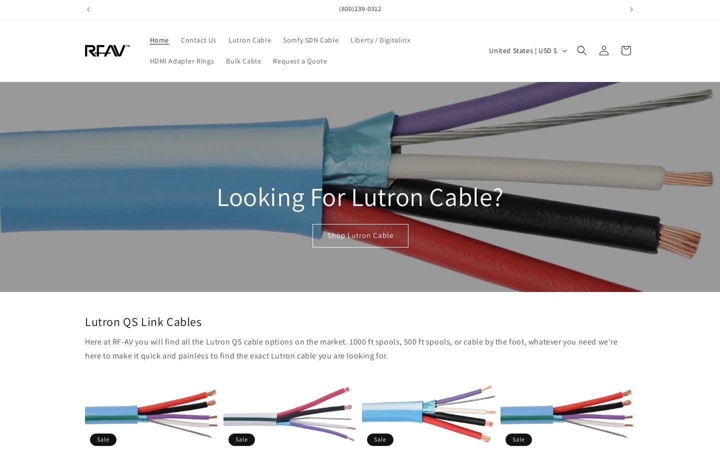 rf-av.com homepage screenshot