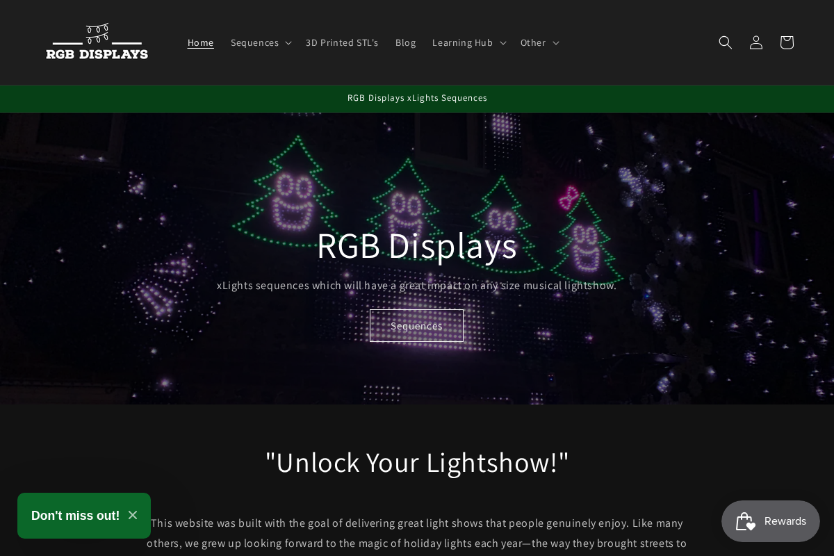 rgbdisplays.com homepage screenshot