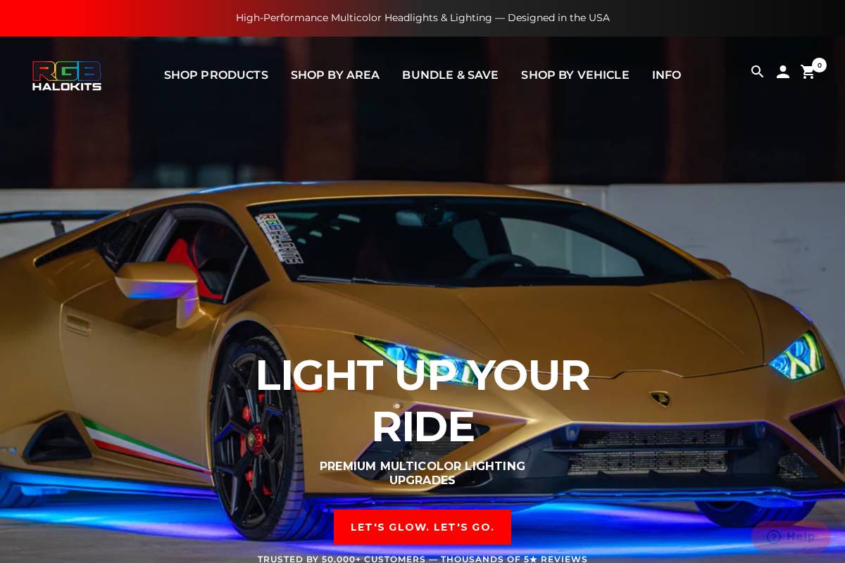 rgbhalokits.com homepage screenshot