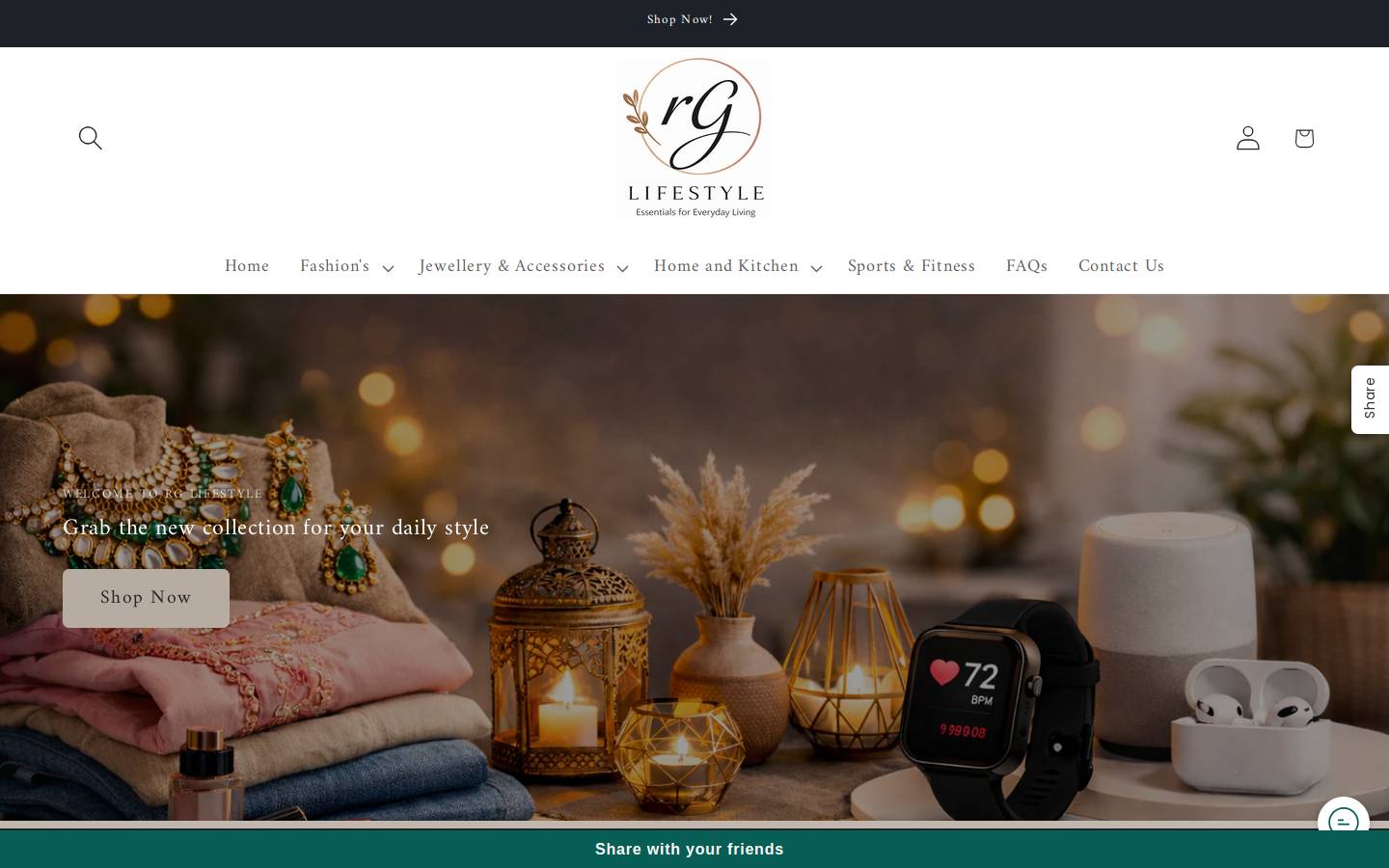 rglifestyle.in homepage screenshot