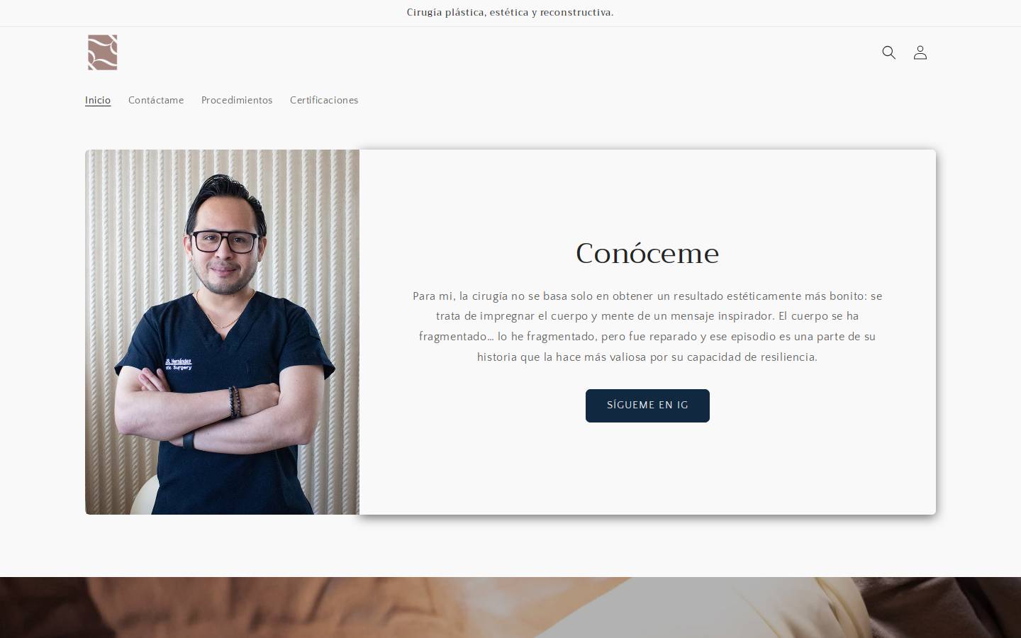 rhcirujanoplastico.com homepage screenshot