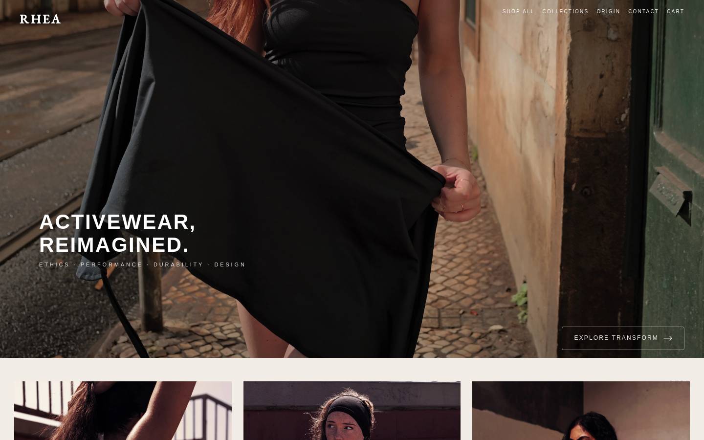 Rheaactive homepage screenshot