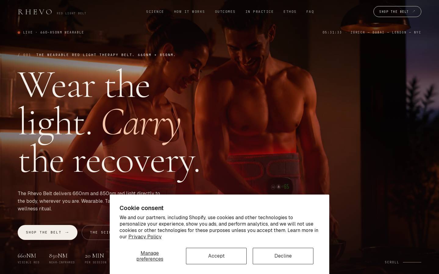rhevo.co homepage screenshot