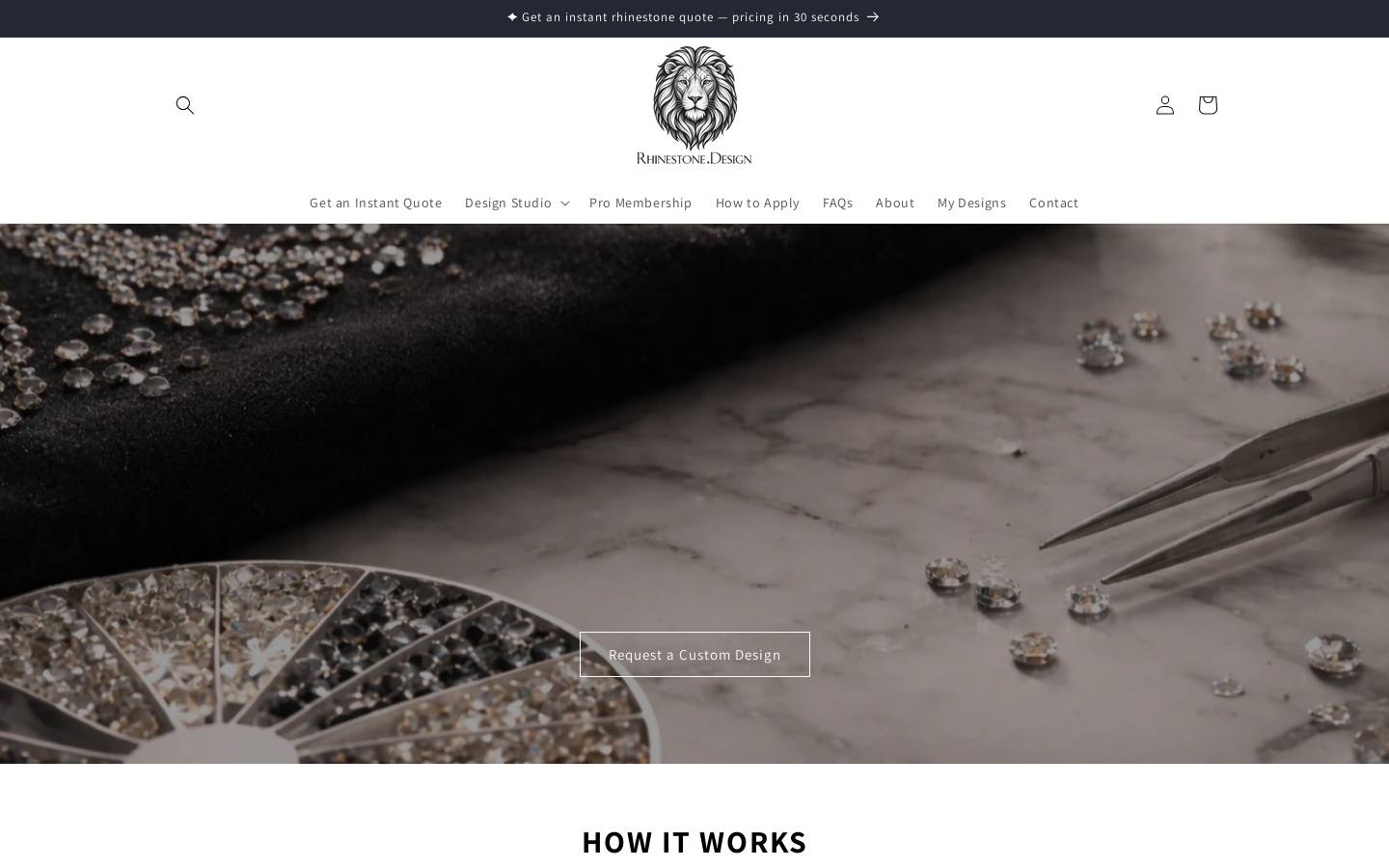 rhinestone.design homepage screenshot