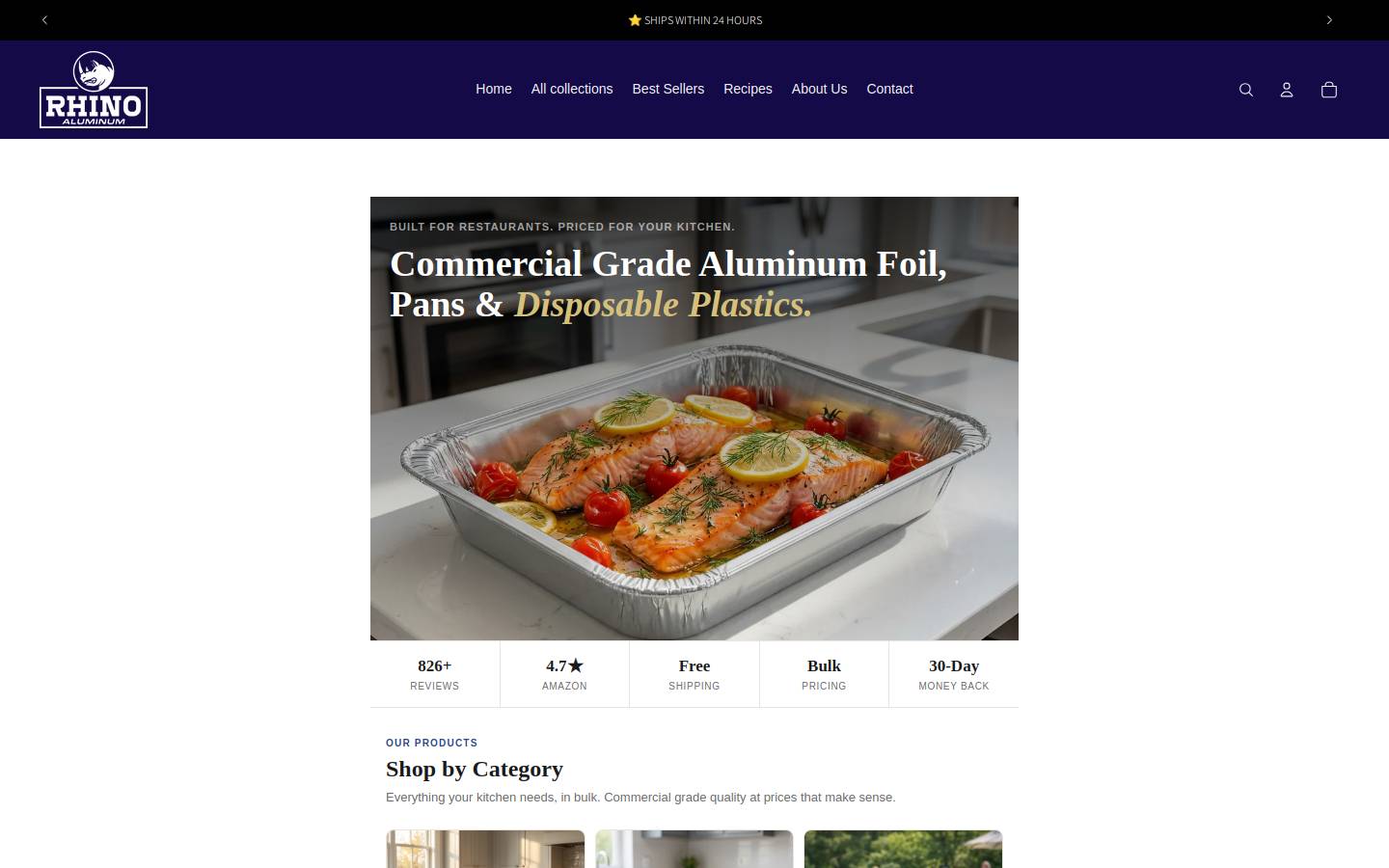 rhinoaluminum.com homepage screenshot