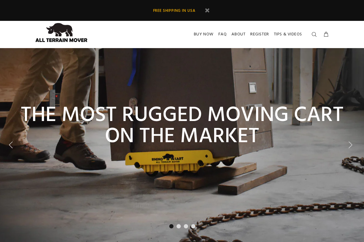 Rhino Cart homepage screenshot