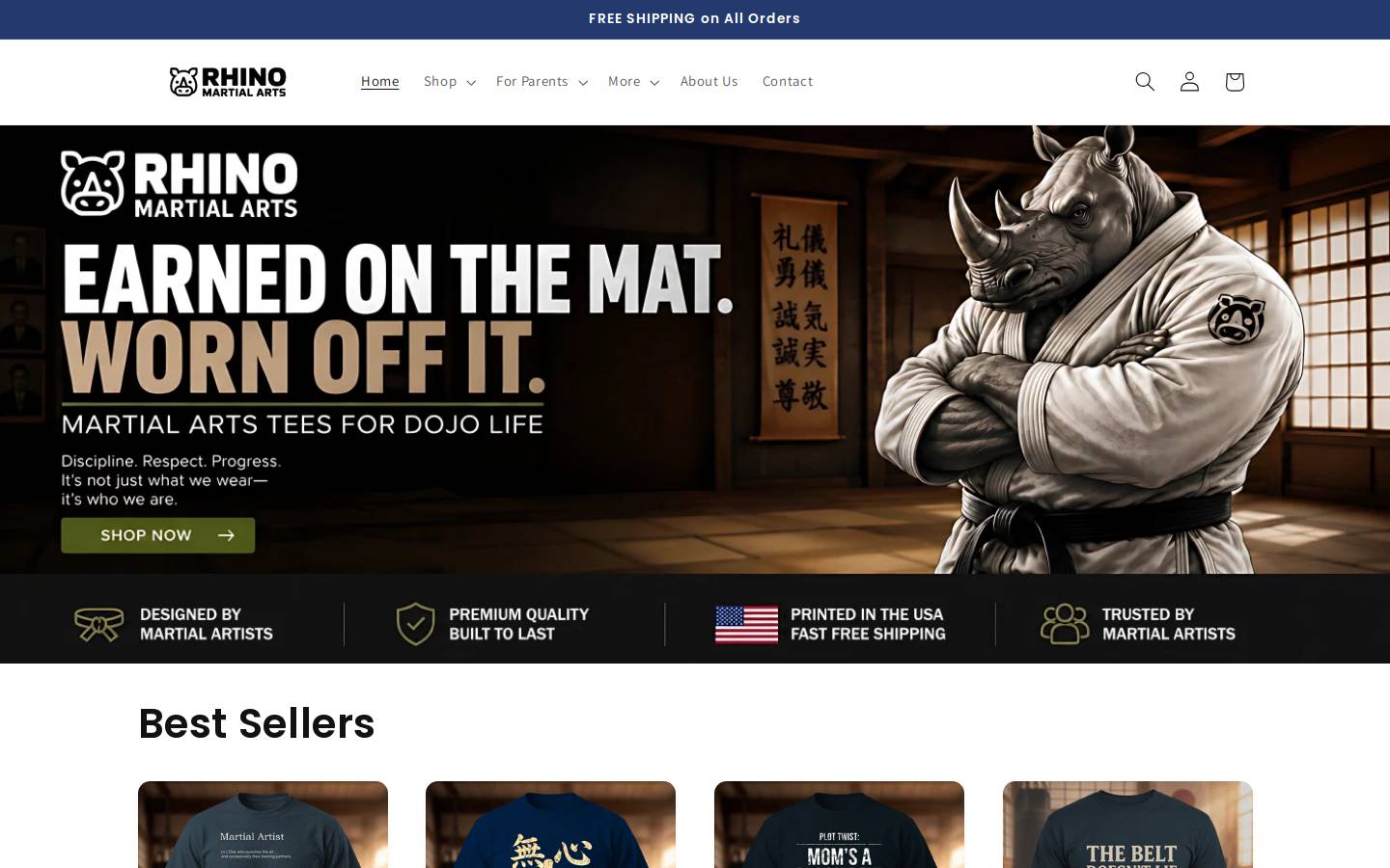 rhinodojo.com homepage screenshot