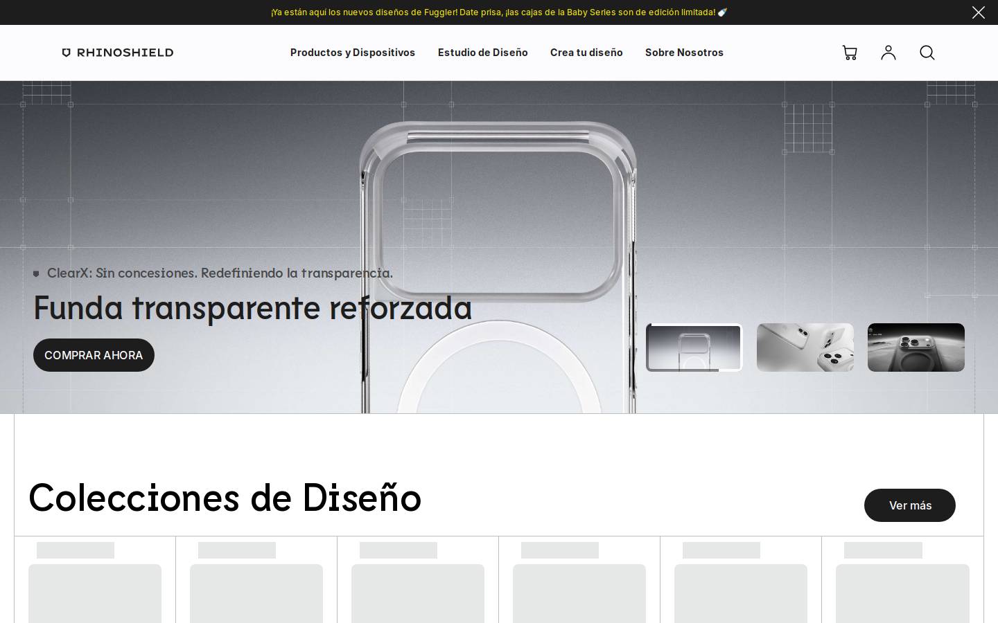 rhinoshield.com.es homepage screenshot