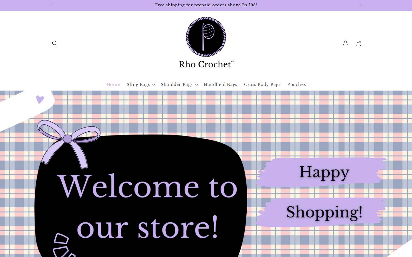 rhocrochet.com homepage screenshot
