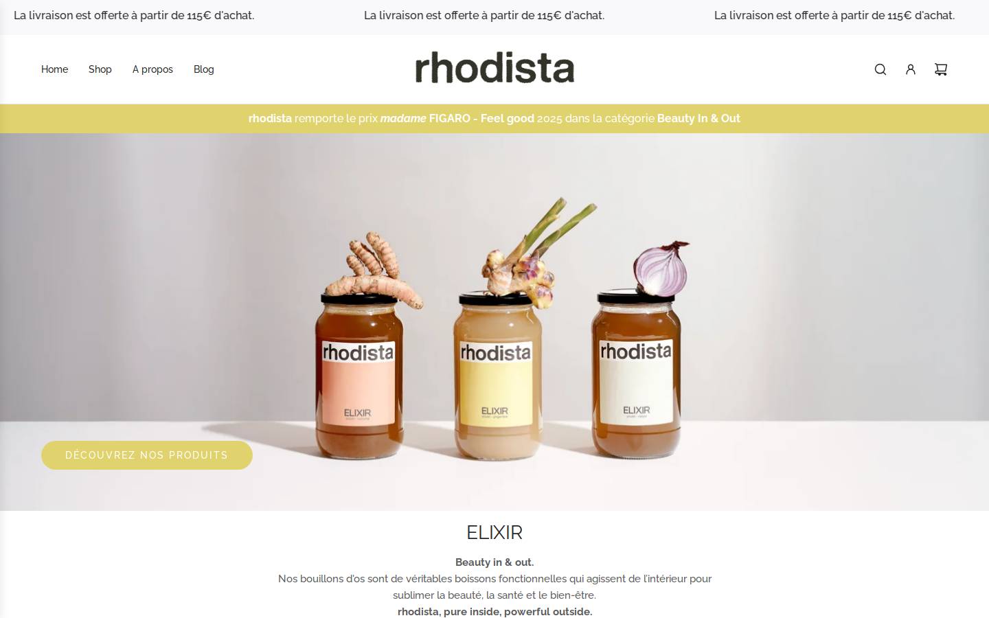 rhodista.com homepage screenshot