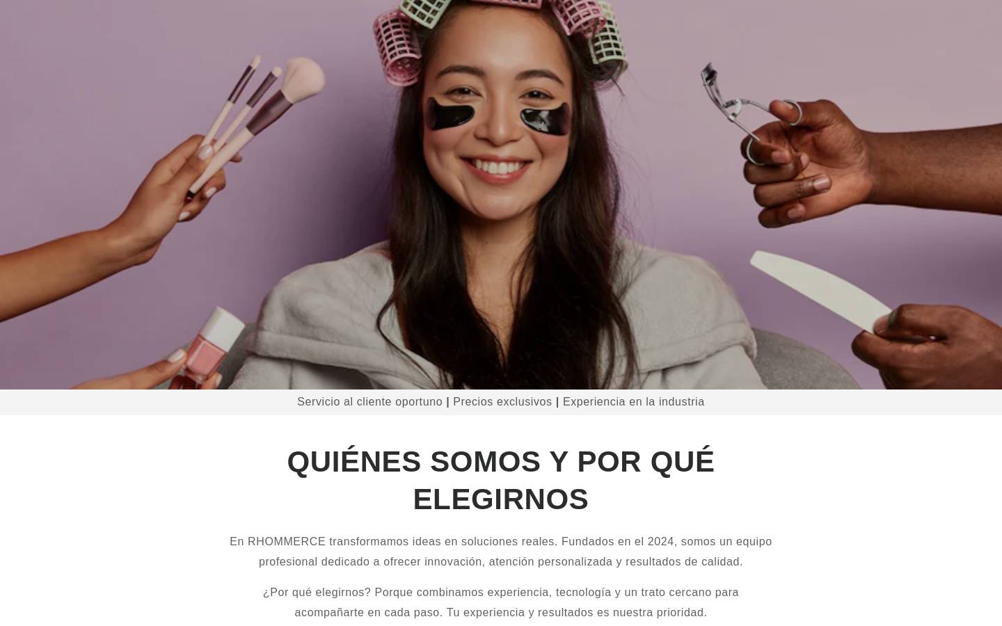 rhommerce.com homepage screenshot