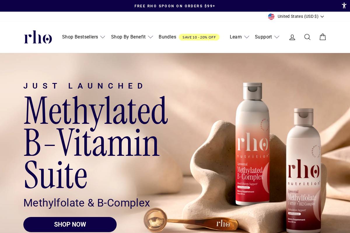 Rhonutrition homepage screenshot