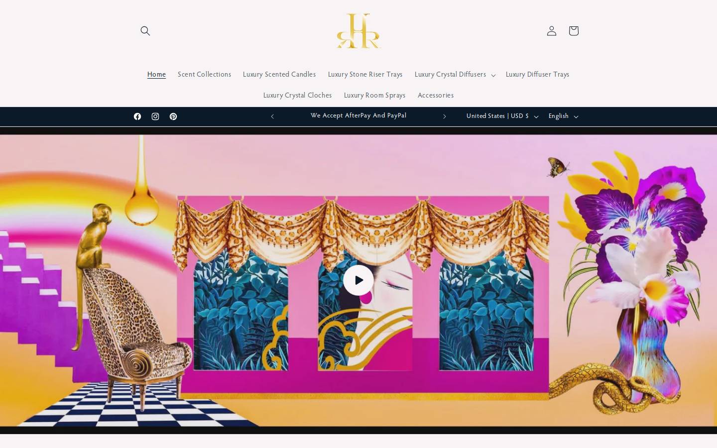 rhr.luxury homepage screenshot