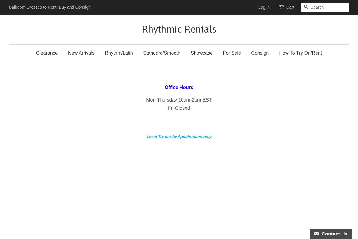 rhythmicrentals.com homepage screenshot
