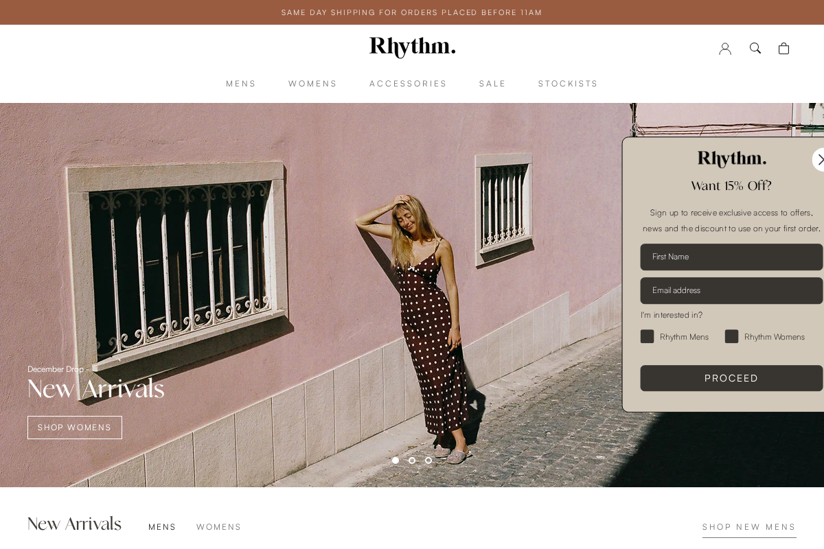 Rhythm New Zealand homepage screenshot