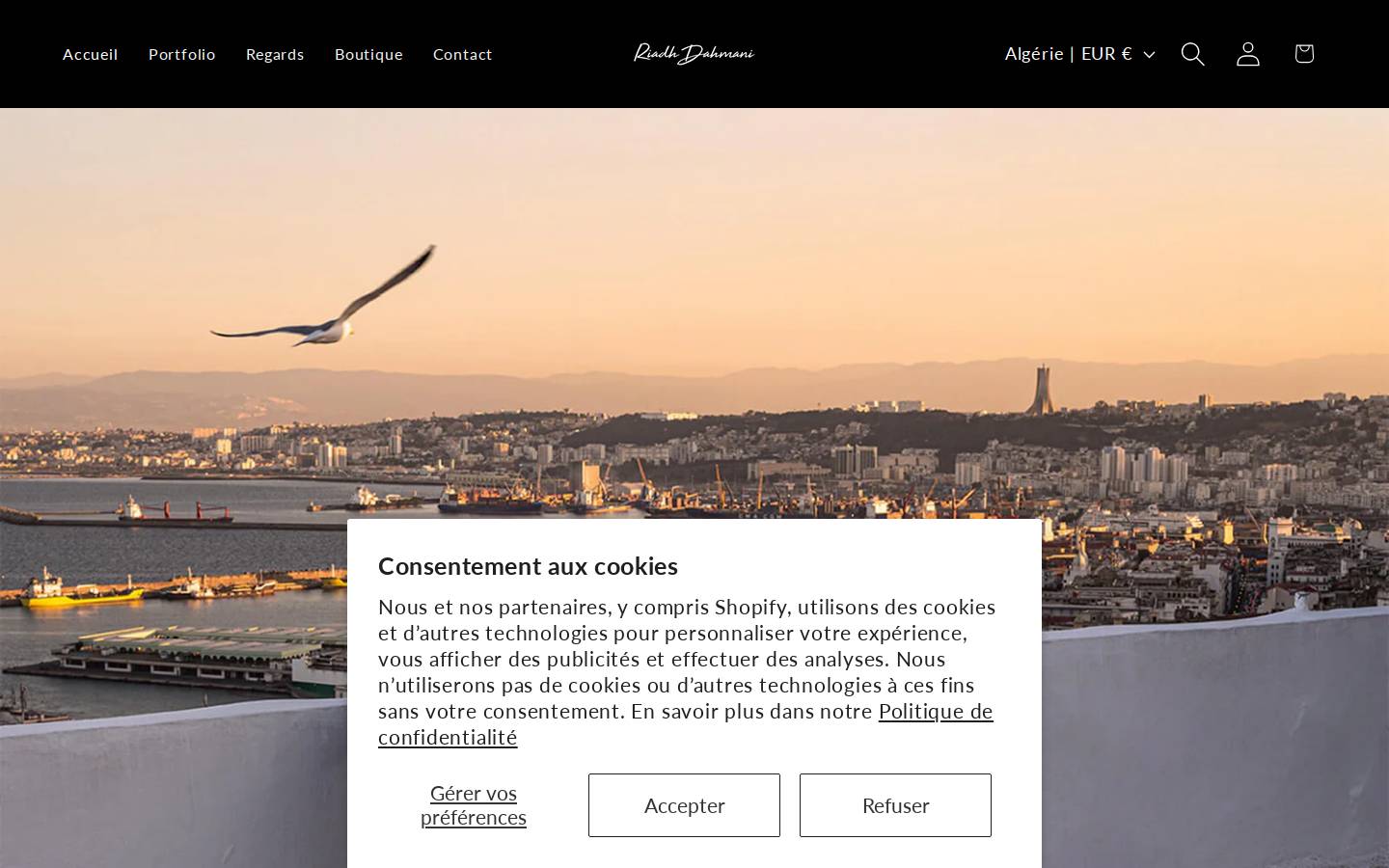 riadhdahmani.com homepage screenshot