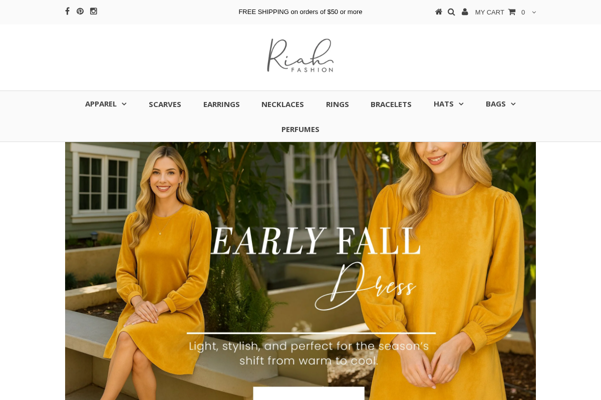 riahfashion.com homepage screenshot