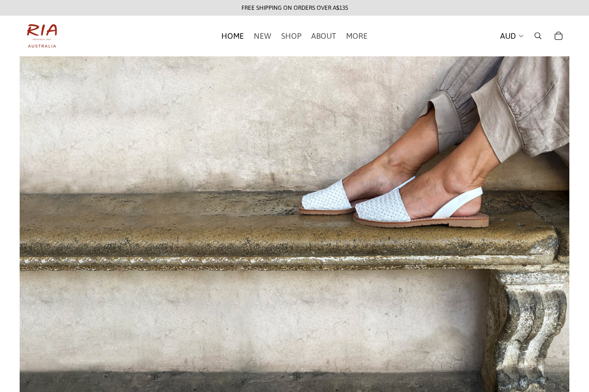 RIA Menorca Australia homepage screenshot